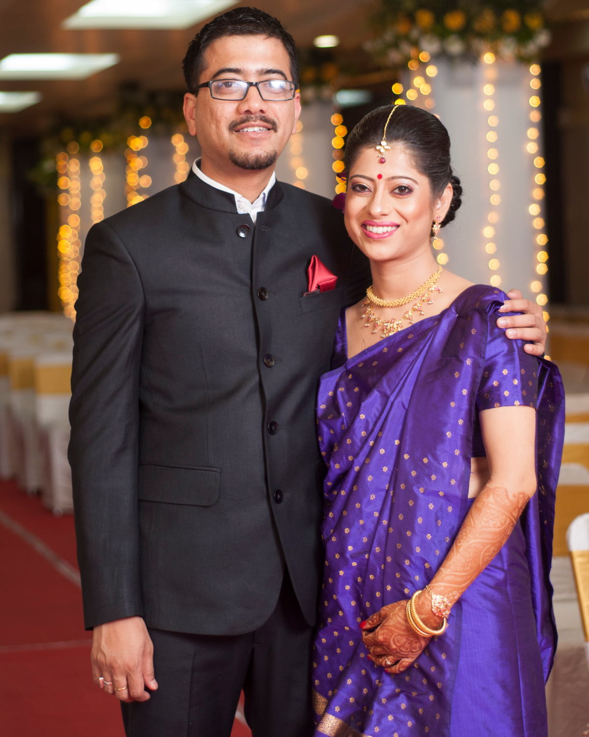 Pallavi Reception Blue Purple Paat Silk Mekhela Sador Sereki.in