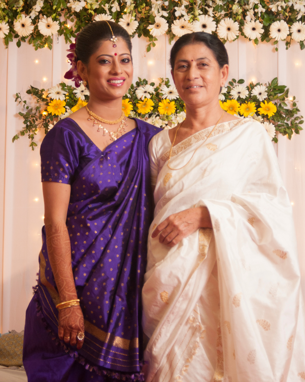 Pallavi Reception Blue-Purple Paat Silk Mekhela Sador