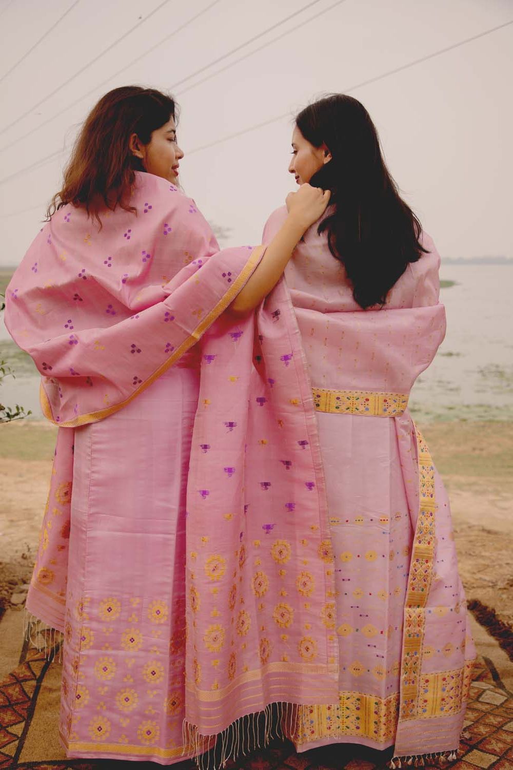 Komal Soft Magenta Kesa Paat Silk Mekhela Sador