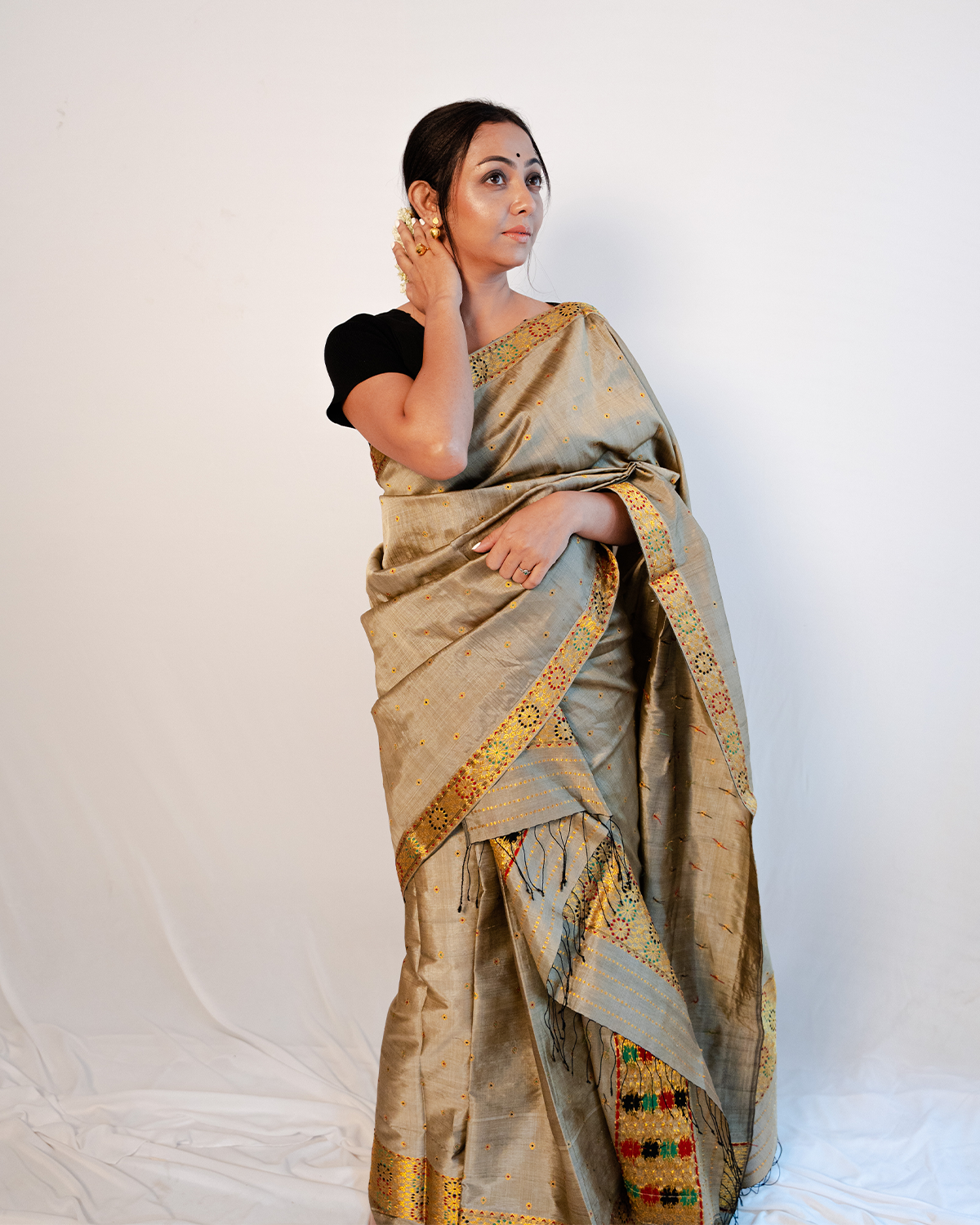 Tussar Silk Mekhela Sador