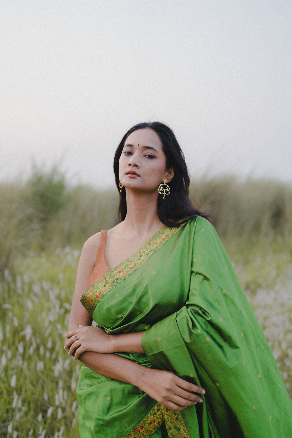 A handwoven Sereki mekhela sador in Assam silk