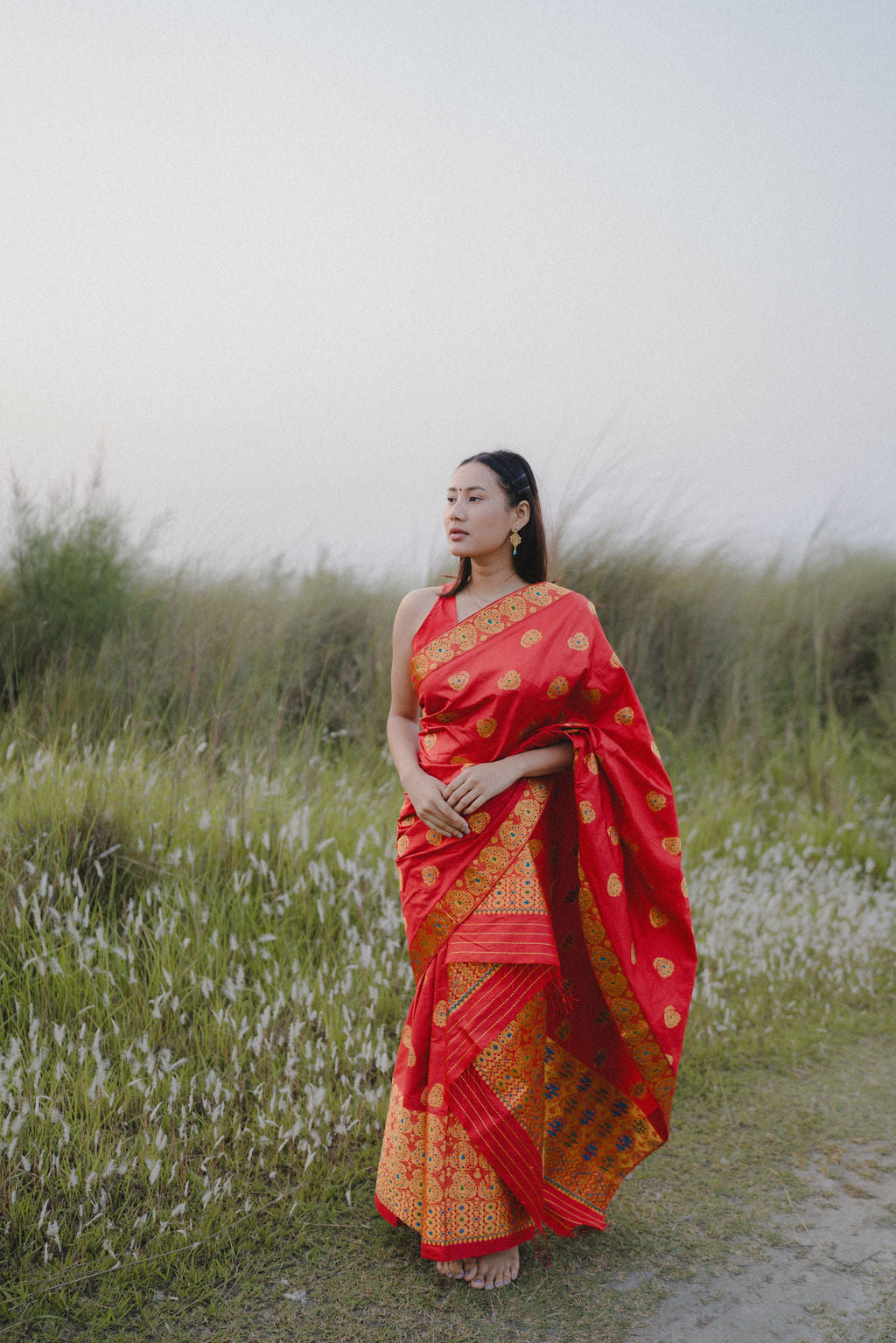 Sereki heritage drape photographed in Assam