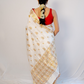 Amaroop Rich White-Gold Paat Silk Wedding Mekhela Sador