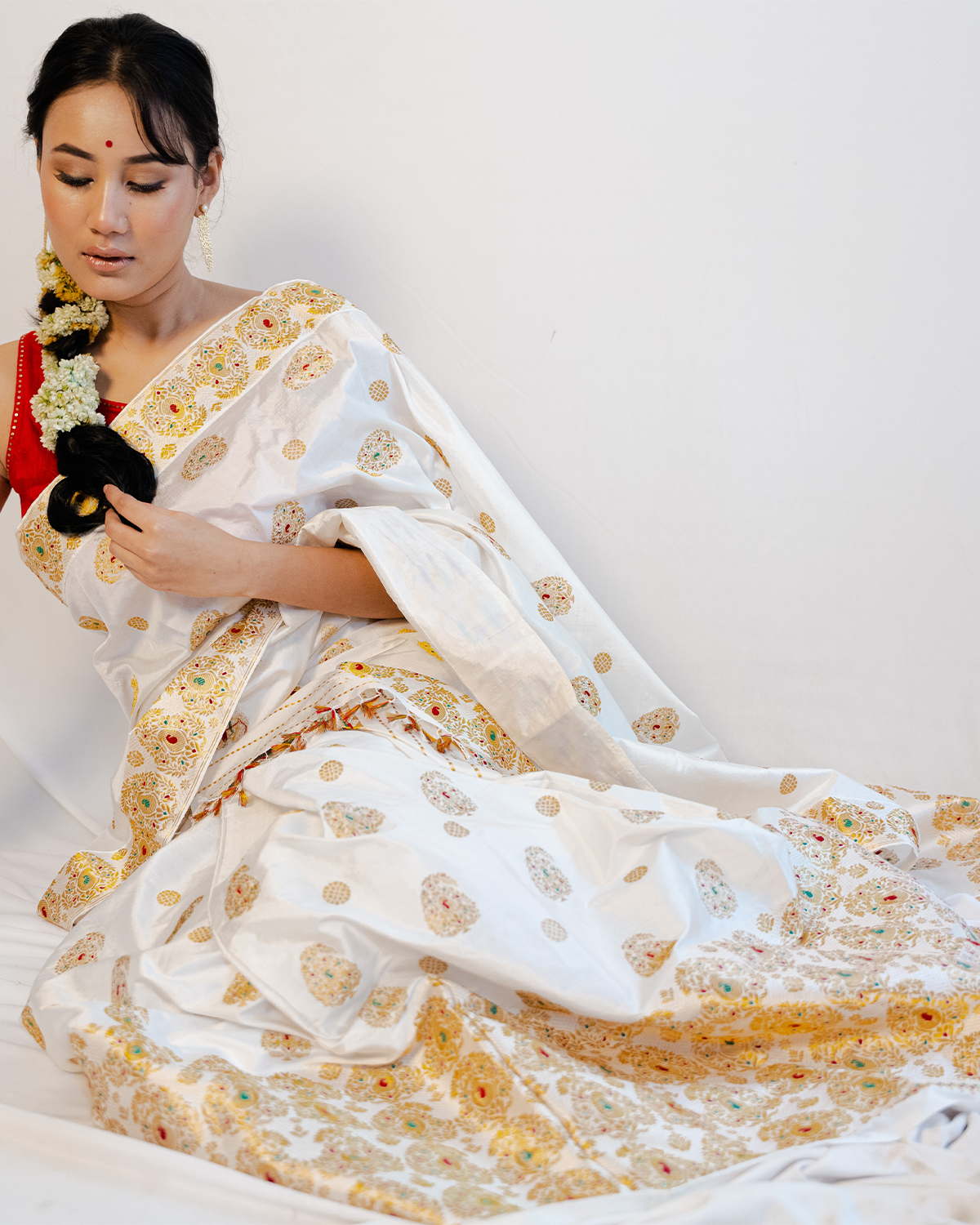 White Colour 472 Colours Wholesale Designer Wedding Sarees Catalog 472 C -  The Ethnic World