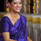 Pallavi Reception Blue-Purple Paat Silk Mekhela Sador