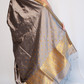 Gyana Grey-Gold Paat Silk Mekhela Sador