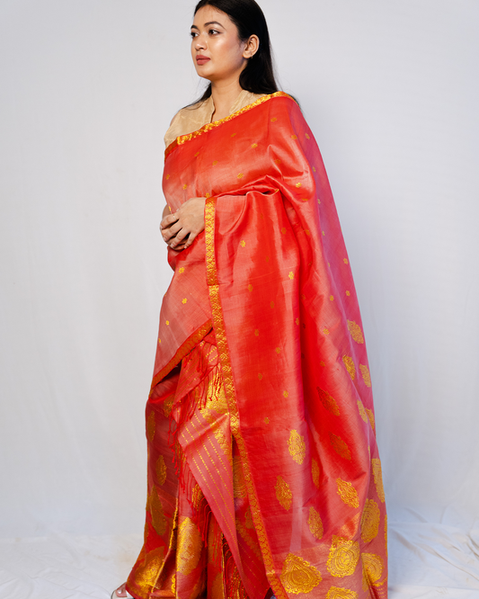 Kesa Paat Mulberry Raw Silk Mekhela Sador Sereki.in