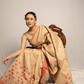 Adhvika Wheat Brown-Maroon Muga Silk Mekhela Sador