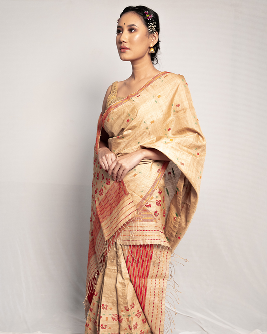 Assamese muga silk mekhela saree Collection Sereki.in