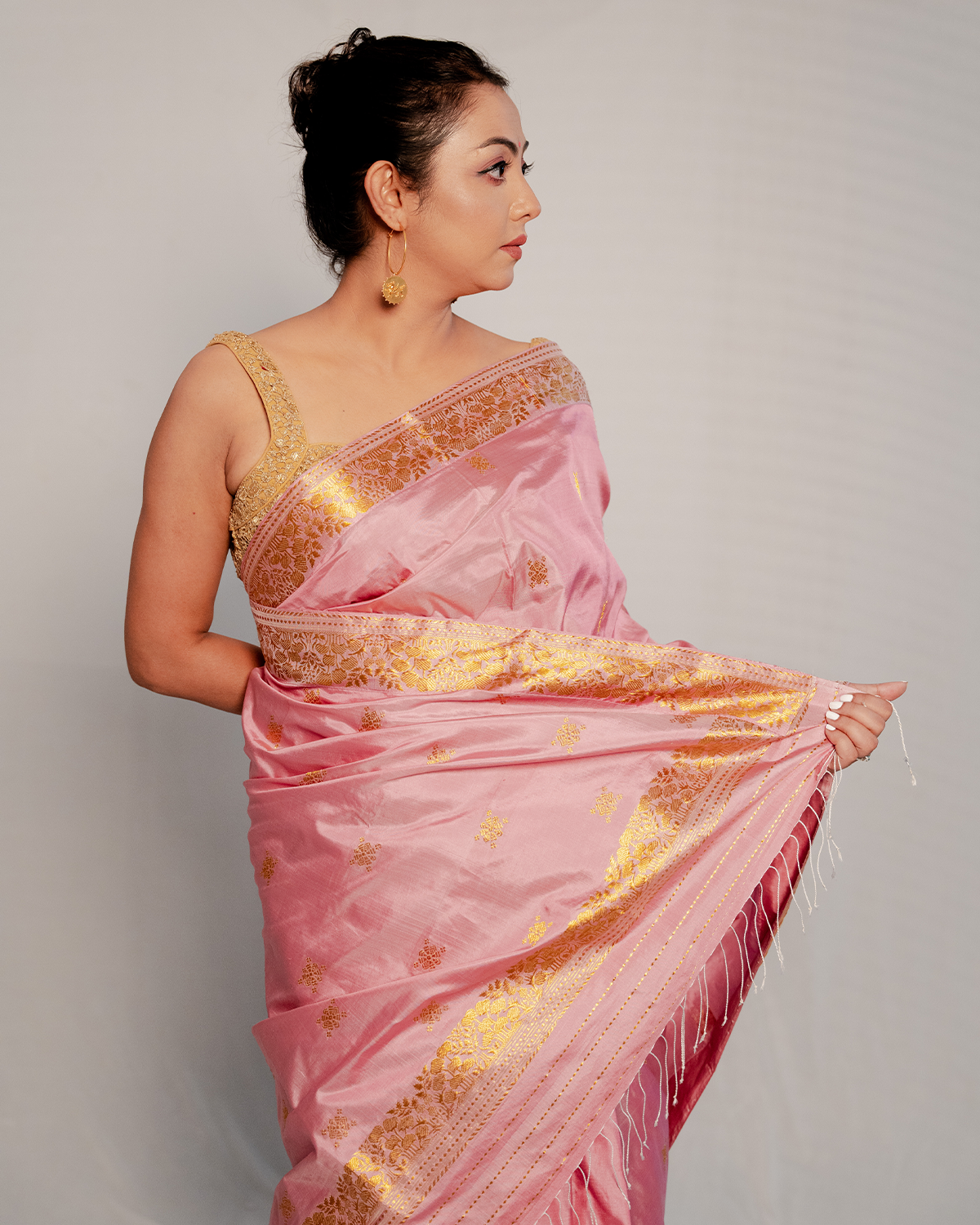 Buy Hot Pink Kanjivaram Saree online-Karagiri