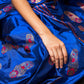 Falaknuma Deep Blue Paat Silk Mekhela Sador