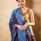 Chaaya Blue Paat Silk Mekhela Sador